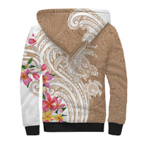 Aloha Ni’ihau Island Personalized Sherpa Hoodie Beige Dreamy Turtle
