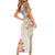 Aloha Ni’ihau Island Personalized Short Sleeve Bodycon Dress Beige Dreamy Turtle