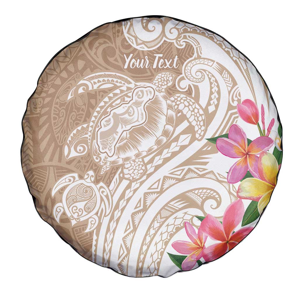 Aloha Ni’ihau Island Personalized Spare Tire Cover Beige Dreamy Turtle