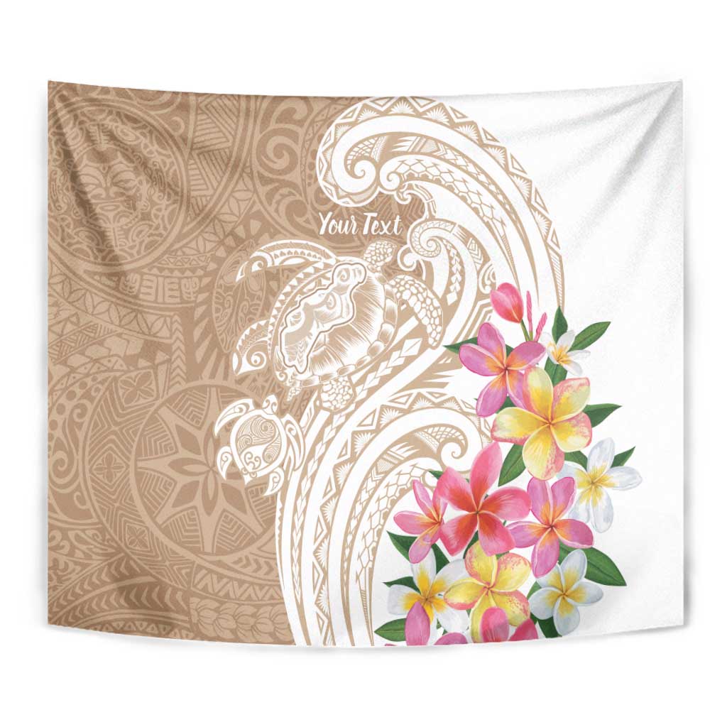 Aloha Ni’ihau Island Personalized Tapestry Beige Dreamy Turtle