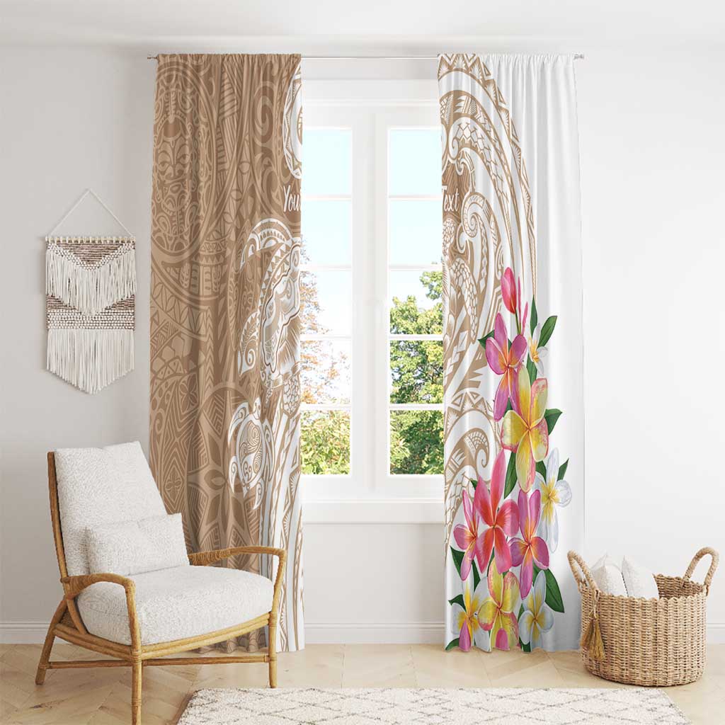 Aloha Ni’ihau Island Personalized Window Curtain Beige Dreamy Turtle