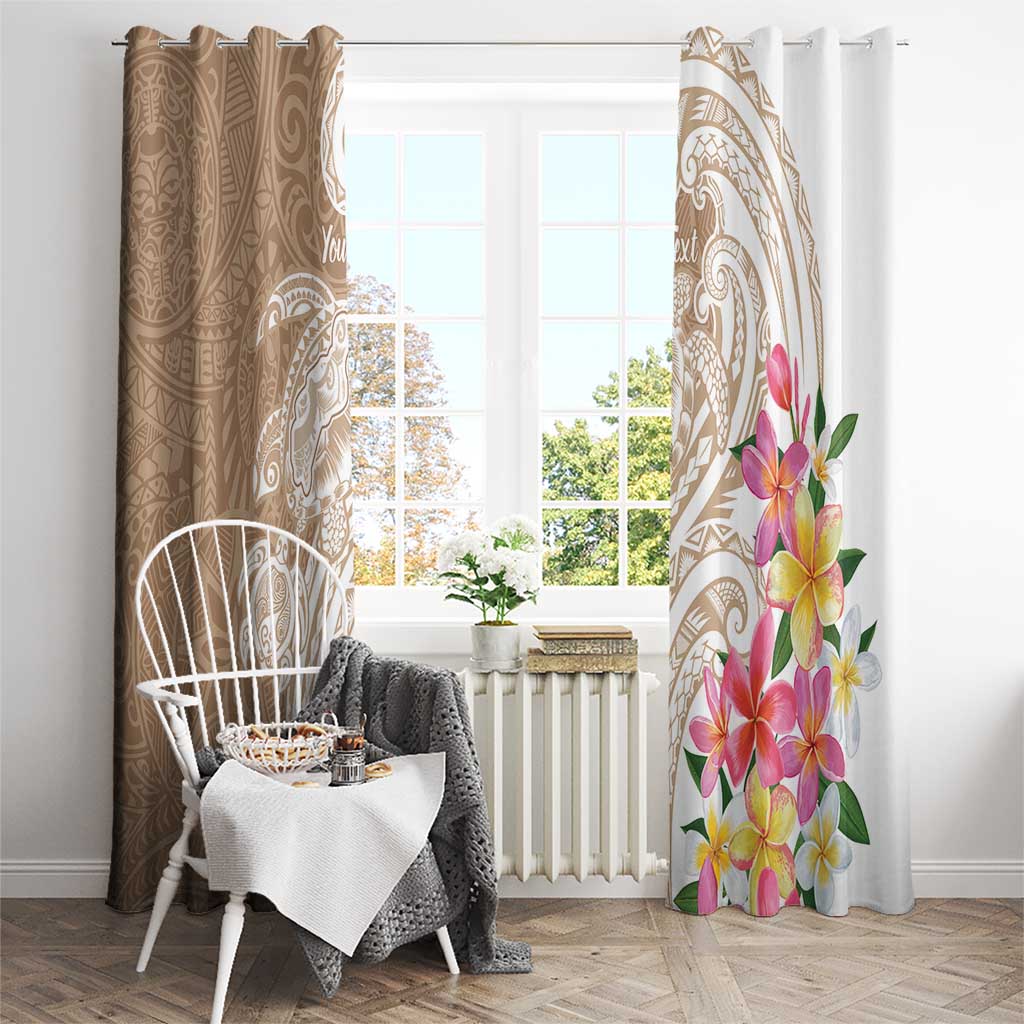 Aloha Ni’ihau Island Personalized Window Curtain Beige Dreamy Turtle