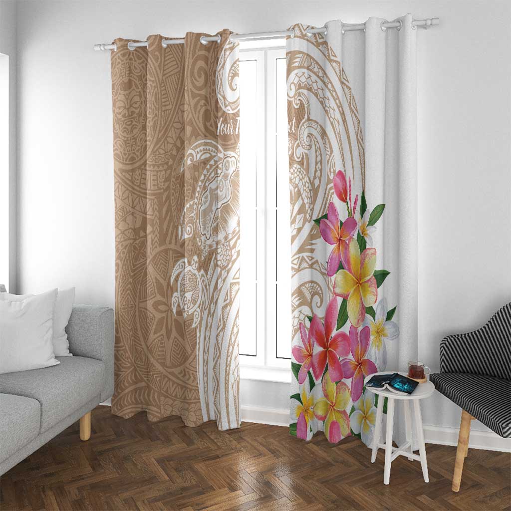 Aloha Ni’ihau Island Personalized Window Curtain Beige Dreamy Turtle