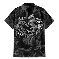 Hawaii Father's Day Vintage Lei Family Matching Mermaid Dress and Hawaiian Shirt Hauoli la Makuakane - Black LT7 - Polynesian Pride