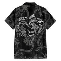 Hawaii Father's Day Vintage Lei Family Matching Puletasi and Hawaiian Shirt Hauoli la Makuakane - Black LT7 - Polynesian Pride