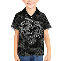 Hawaii Father's Day Vintage Lei Hawaiian Shirt Hauoli la Makuakane - Black