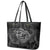 Hawaii Father's Day Vintage Lei Leather Tote Bag Hauoli la Makuakane - Black