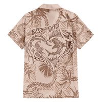 Hawaii Father's Day Vintage Lei Family Matching Tank Maxi Dress and Hawaiian Shirt Hauoli la Makuakane - Beige