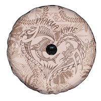 Hawaii Father's Day Vintage Lei Spare Tire Cover Hauoli la Makuakane - Beige