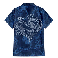 Hawaii Father's Day Vintage Lei Family Matching Mermaid Dress and Hawaiian Shirt Hauoli la Makuakane - Blue LT7 - Polynesian Pride