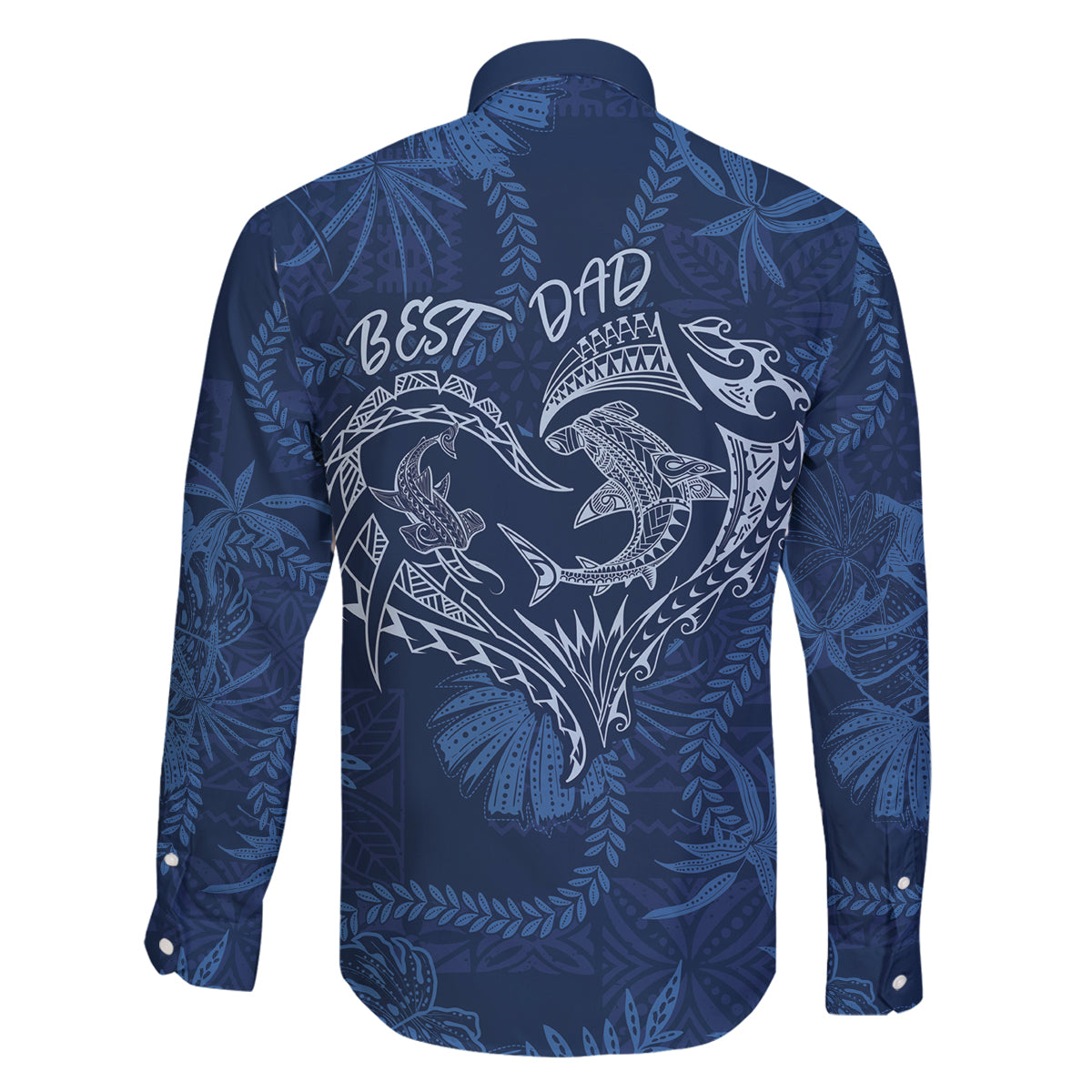 Hawaii Father's Day Vintage Lei Family Matching Off Shoulder Maxi Dress and Hawaiian Shirt Hauoli la Makuakane - Blue