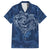Hawaii Father's Day Vintage Lei Family Matching Puletasi and Hawaiian Shirt Hauoli la Makuakane - Blue