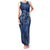 Hawaii Father's Day Vintage Lei Family Matching Tank Maxi Dress and Hawaiian Shirt Hauoli la Makuakane - Blue
