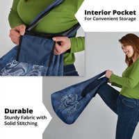 Hawaii Father's Day Vintage Lei Grocery Bag Hauoli la Makuakane - Blue