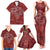 Hawaii Father's Day Vintage Lei Family Matching Tank Maxi Dress and Hawaiian Shirt Hauoli la Makuakane - Red
