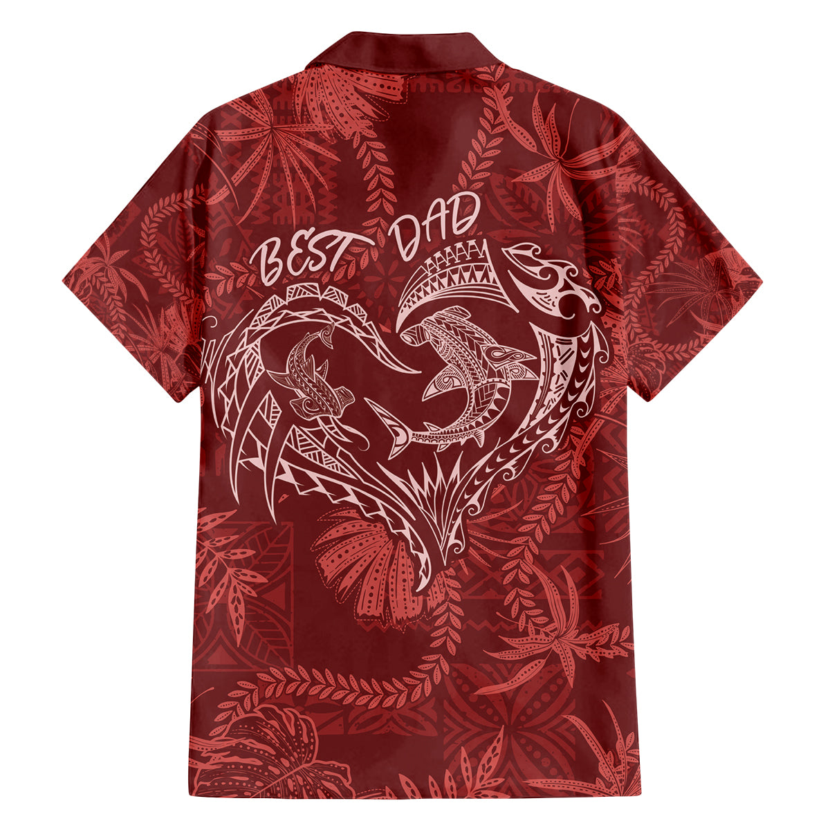 Hawaii Father's Day Vintage Lei Family Matching Tank Maxi Dress and Hawaiian Shirt Hauoli la Makuakane - Red