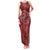 Hawaii Father's Day Vintage Lei Family Matching Tank Maxi Dress and Hawaiian Shirt Hauoli la Makuakane - Red