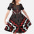 Maori Taiaha Whakairo Personalized Family Matching Tank Maxi Dress and Hawaiian Shirt Red Poutama Motifs