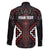 Maori Taiaha Whakairo Personalized Family Matching Tank Maxi Dress and Hawaiian Shirt Red Poutama Motifs