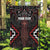 Maori Taiaha Whakairo Personalized Garden Flag Red Poutama Motifs