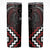 Maori Taiaha Whakairo Personalized Skinny Tumbler Red Poutama Motifs
