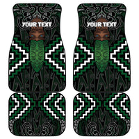 Maori Taiaha Pounamu Whakairo Personalized Car Mats Jade Poutama Motifs
