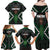 Maori Taiaha Pounamu Whakairo Personalized Family Matching Off Shoulder Maxi Dress and Hawaiian Shirt Jade Poutama Motifs