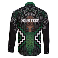 Maori Taiaha Pounamu Whakairo Personalized Family Matching Short Sleeve Bodycon Dress and Hawaiian Shirt Jade Poutama Motifs LT7 - Polynesian Pride