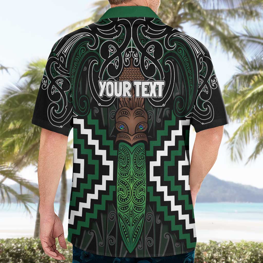 Maori Taiaha Pounamu Whakairo Personalized Hawaiian Shirt Jade Poutama Motifs