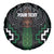 Maori Taiaha Pounamu Whakairo Personalized Spare Tire Cover Jade Poutama Motifs