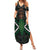 Maori Taiaha Pounamu Whakairo Personalized Summer Maxi Dress Jade Poutama Motifs