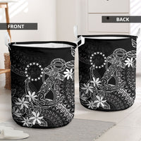 Black Kuki Airani Tapakau Laundry Basket Tribal Anchor Mix Tiare