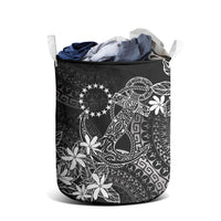 Black Kuki Airani Tapakau Laundry Basket Tribal Anchor Mix Tiare
