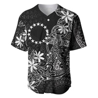 Black Kuki Airani Tapakau Baseball Jersey Tribal Anchor Mix Tiare