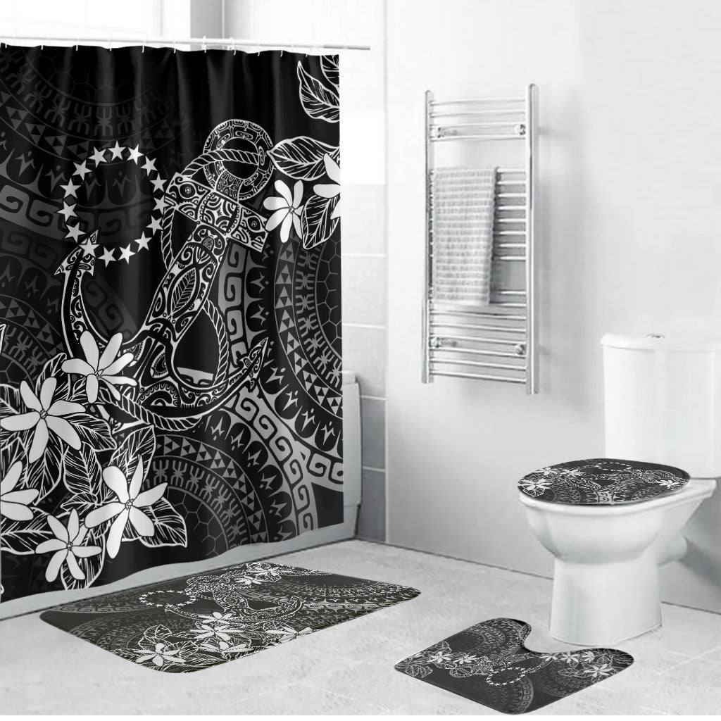 Black Kuki Airani Tapakau Bathroom Set Tribal Anchor Mix Tiare