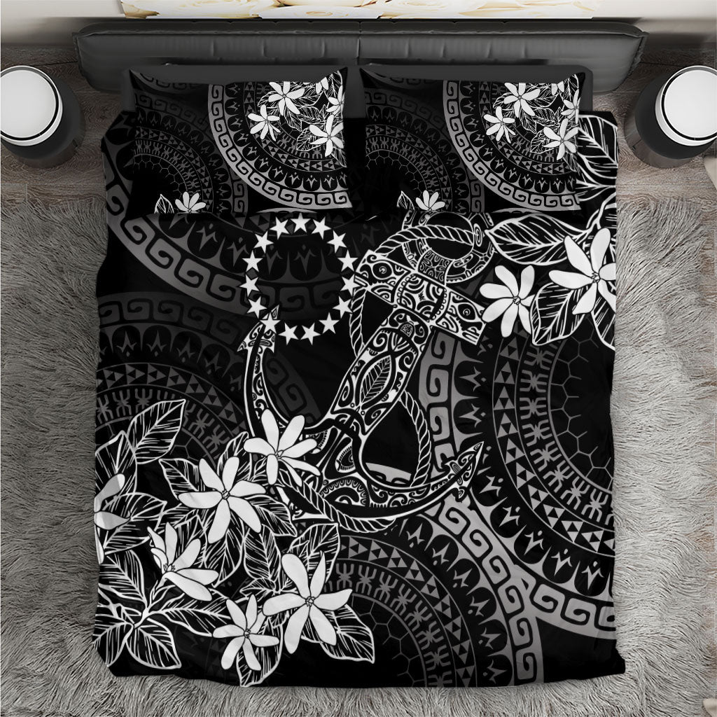 Black Kuki Airani Tapakau Bedding Set Tribal Anchor Mix Tiare