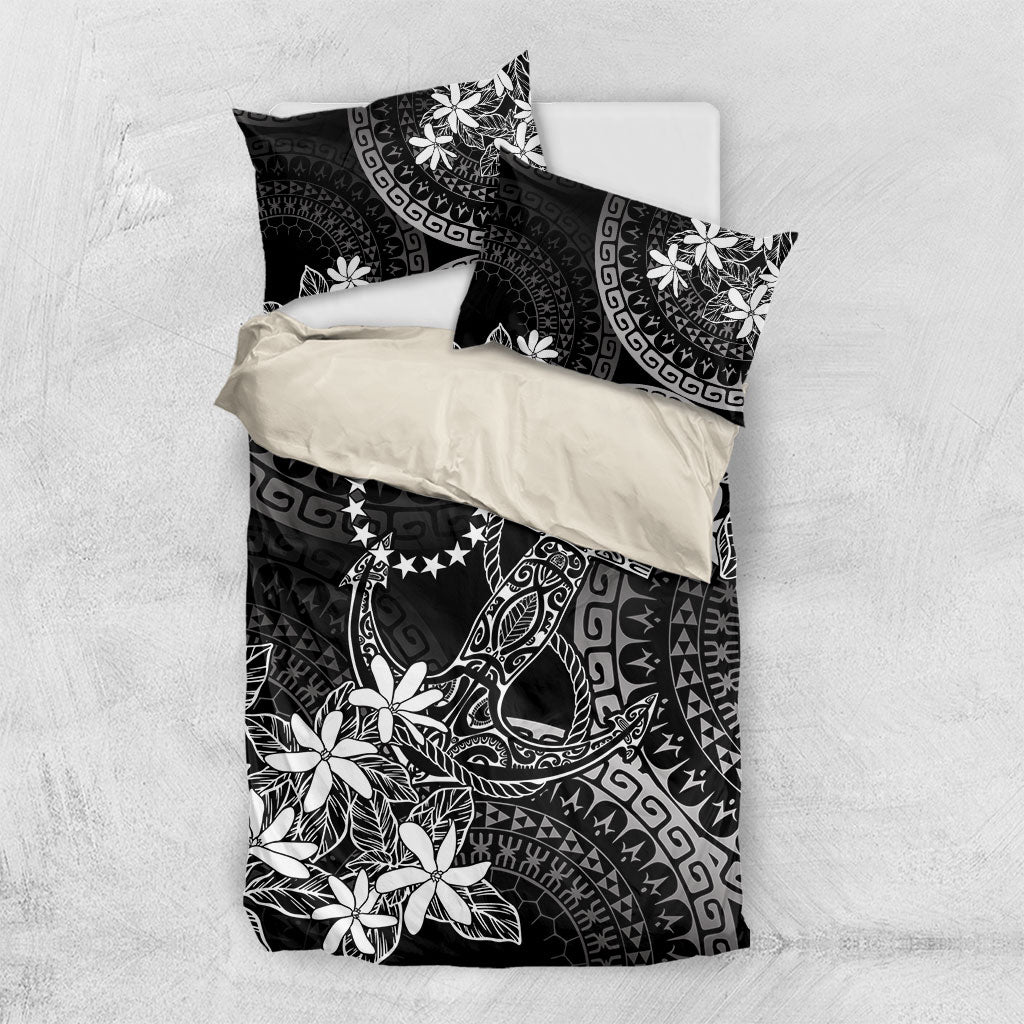 Black Kuki Airani Tapakau Bedding Set Tribal Anchor Mix Tiare