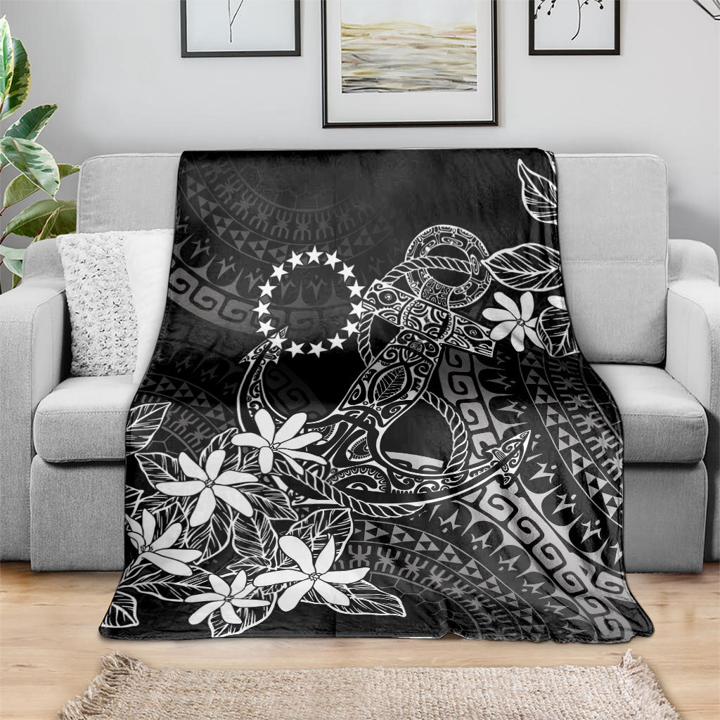 Black Kuki Airani Tapakau Blanket Tribal Anchor Mix Tiare