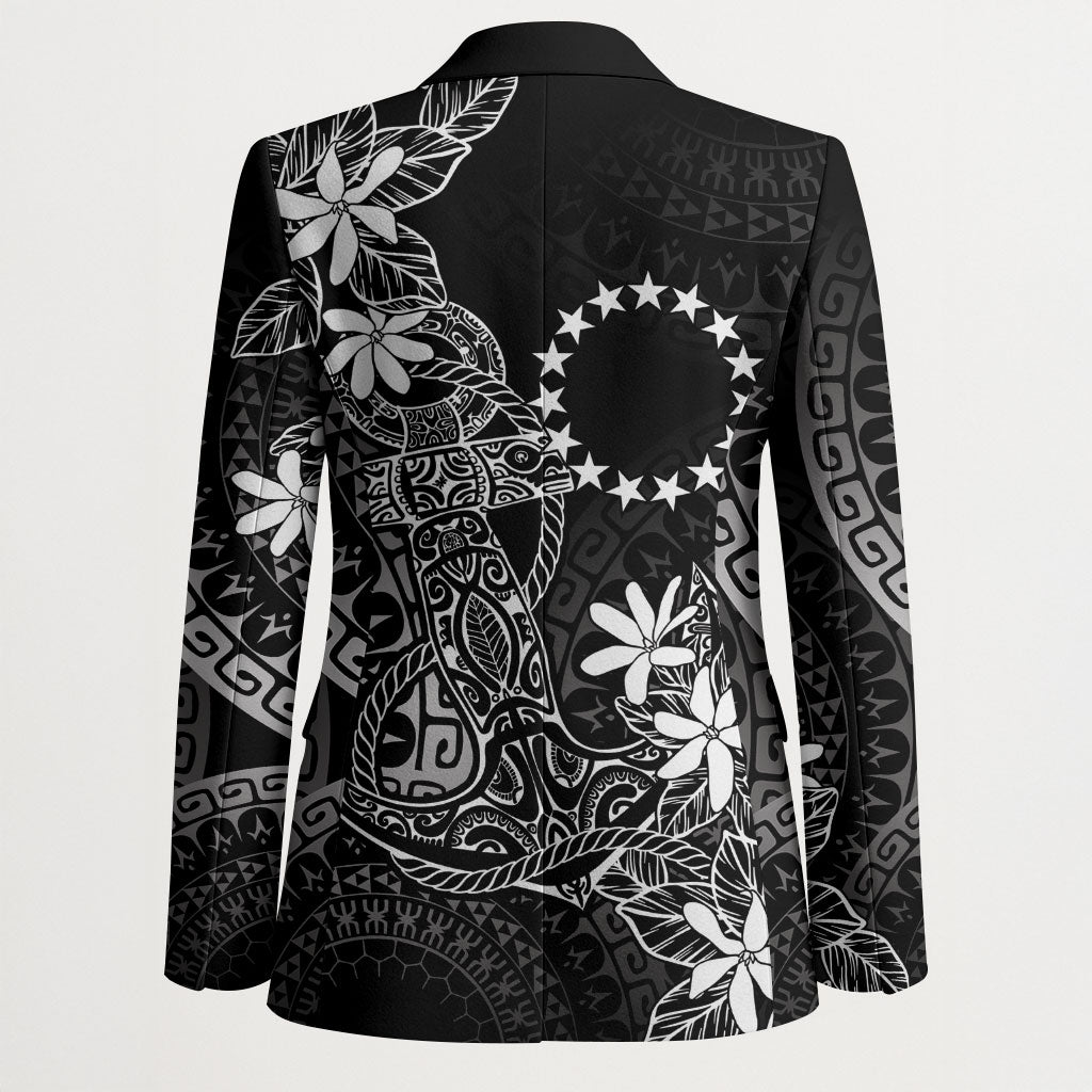 Black Kuki Airani Tapakau Blazer Tribal Anchor Mix Tiare