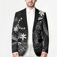Black Kuki Airani Tapakau Blazer Tribal Anchor Mix Tiare