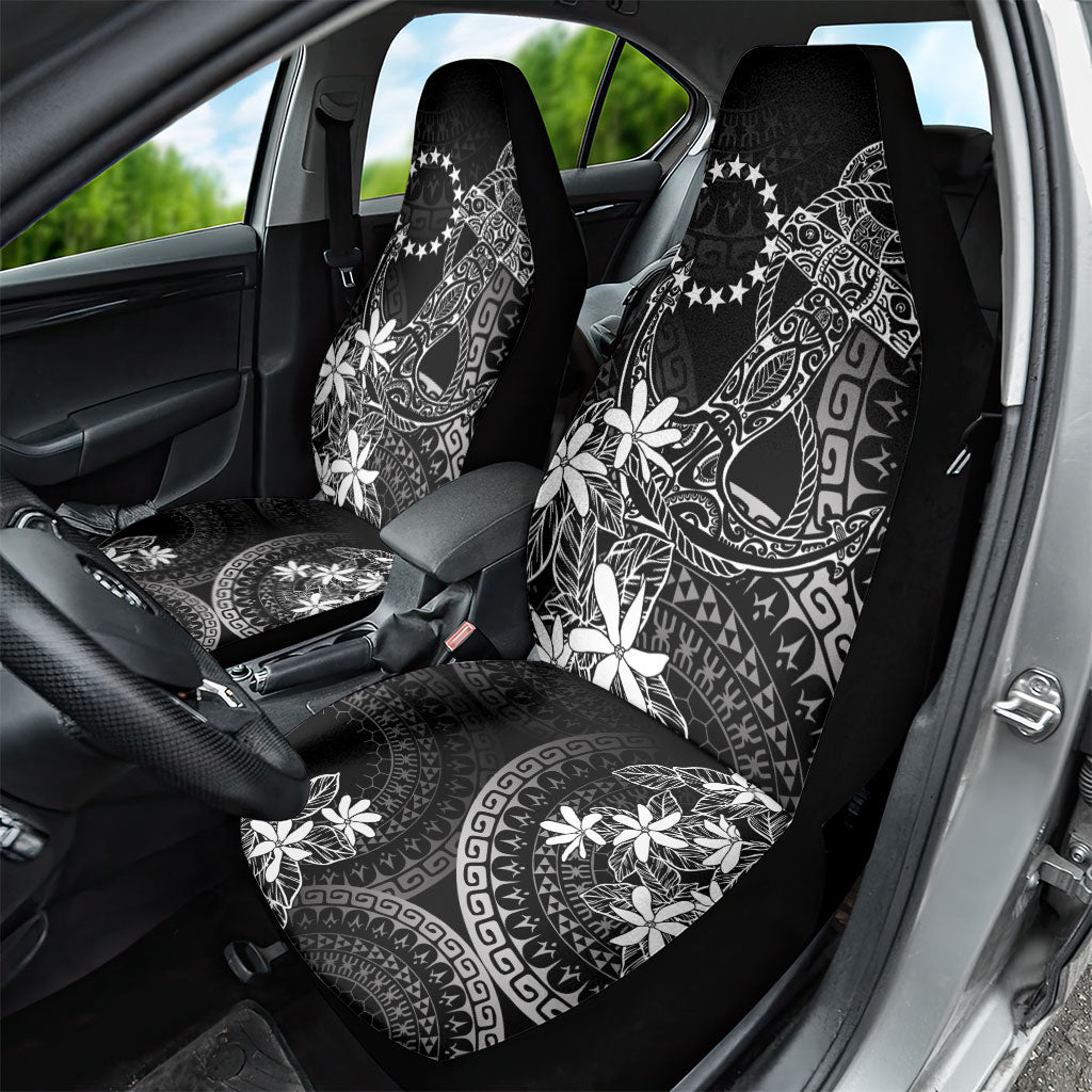Black Kuki Airani Tapakau Car Seat Cover Tribal Anchor Mix Tiare