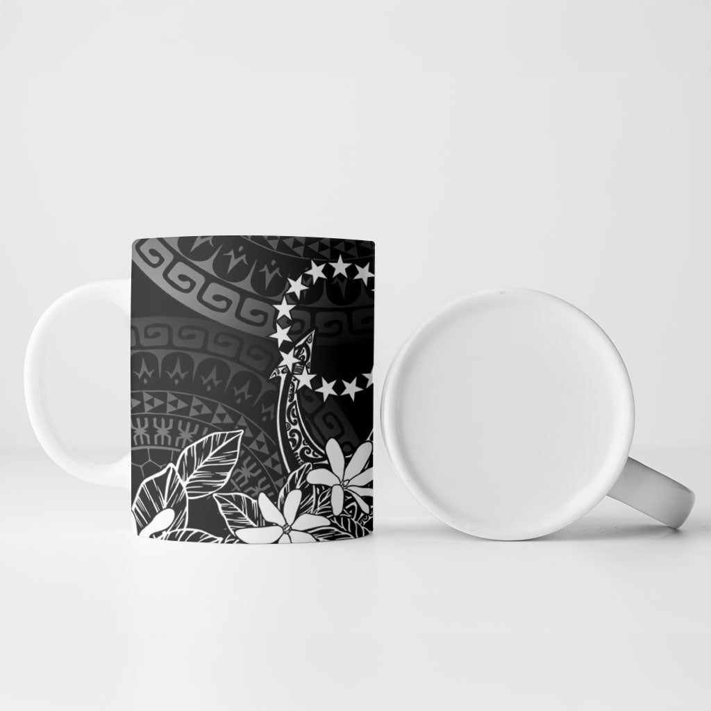 Black Kuki Airani Tapakau Ceramic Mug Tribal Anchor Mix Tiare