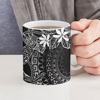 Black Kuki Airani Tapakau Ceramic Mug Tribal Anchor Mix Tiare