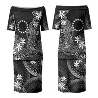 Black Kuki Airani Tapakau Couples Matching Puletasi and Hawaiian Shirt Tribal Anchor Mix Tiare LT7 - Polynesian Pride