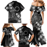 Black Kuki Airani Tapakau Family Matching Mermaid Dress and Hawaiian Shirt Tribal Anchor Mix Tiare LT7 - Polynesian Pride