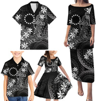 Black Kuki Airani Tapakau Family Matching Puletasi and Hawaiian Shirt Tribal Anchor Mix Tiare LT7 - Polynesian Pride