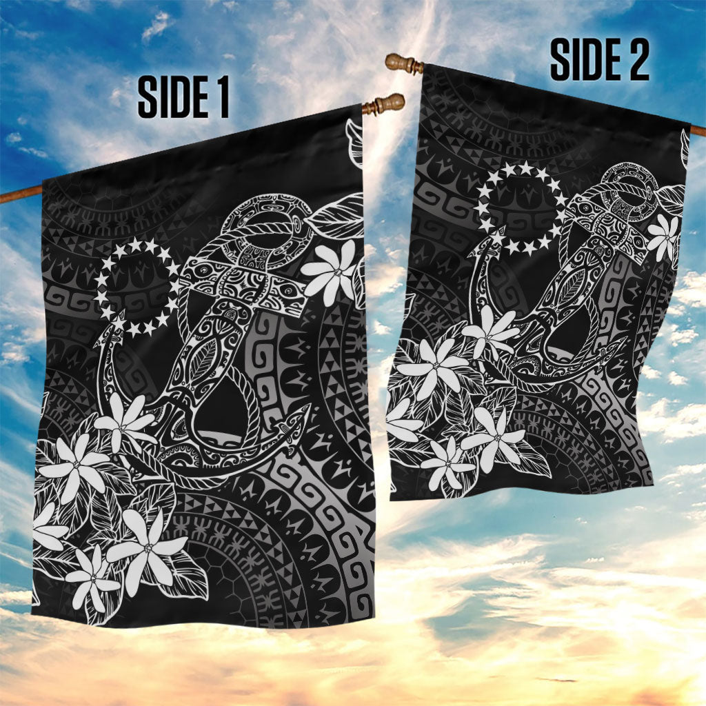 Black Kuki Airani Tapakau Garden Flag Tribal Anchor Mix Tiare