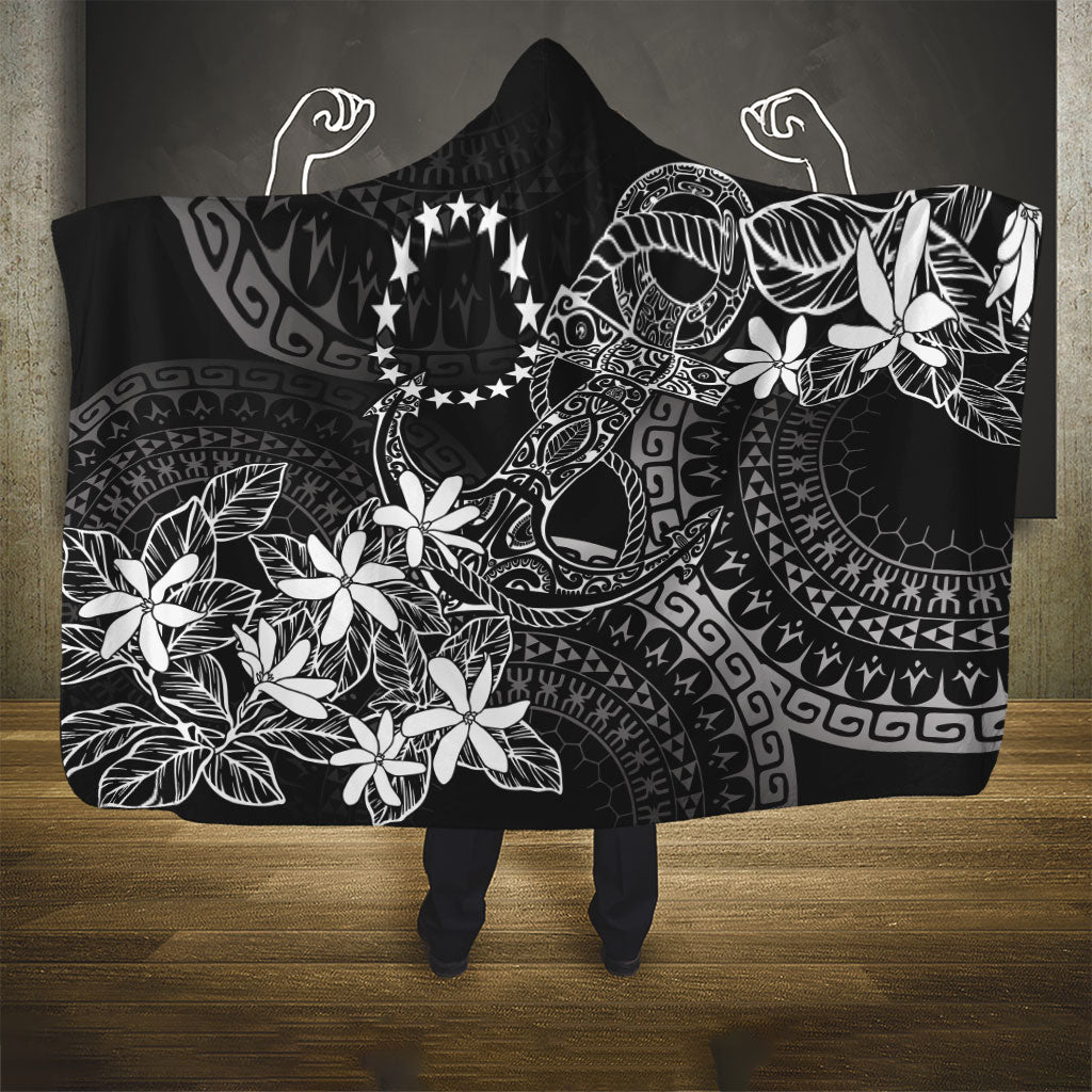 Black Kuki Airani Tapakau Hooded Blanket Tribal Anchor Mix Tiare