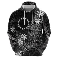 Black Kuki Airani Tapakau Hoodie Tribal Anchor Mix Tiare