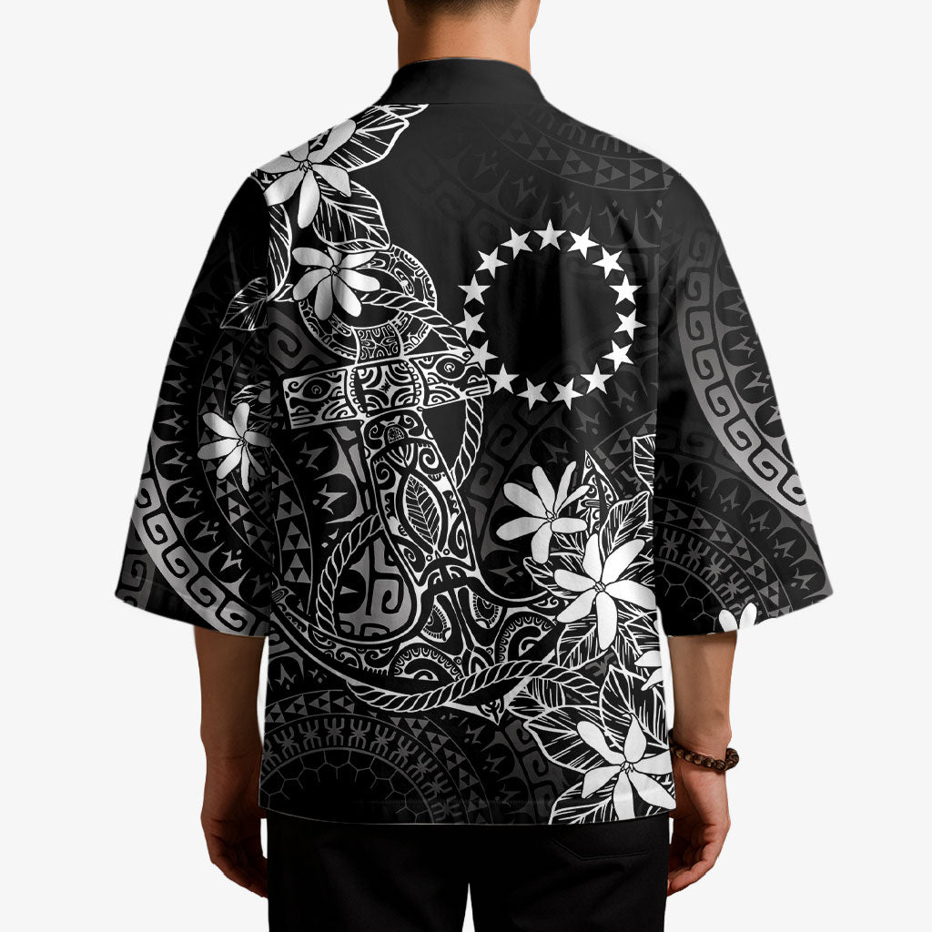 Black Kuki Airani Tapakau Kimono Tribal Anchor Mix Tiare